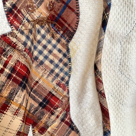 Vintage Handmade Patchwork Cats Meow Funky Cottagecore Granny Knit Jacket Kawaii - Picture 12 of 12